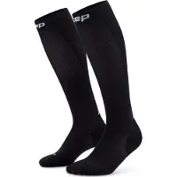 Cep Core Run Socks Tall 5.0, chaussettes de course, femme, noir