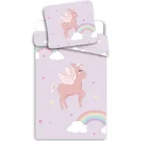Unicorn Bettbezug Rainbow - Einzel - 140 x 200 cm - Baumwolle