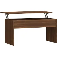 vidaXL Table basse marron imitation chêne 102x50,5x52,5 cm Matériau dérivé du bois