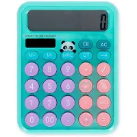 Legami - Calculatrice de bureau - 12 chiffres - panneau solaire, pile - panda