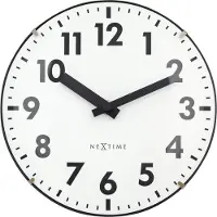Nextime - 3533WI - Horloge Murale - 20cm - noir - Duomo Mini