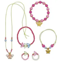 Janod Magic Fairies - Kit de bricolage de bijoux pour enfants - Bijoux en forme de papillons