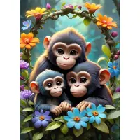 Bluebird Puzzle Puzzle Cute Monkeys - 200 à 499 pièces