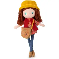 Lilliputiens - Poupée en peluche Lea Nature - Poupée toute douce 41 cm - dès 2 ans