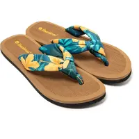 Brasileras Claquettes / Tongs 'Hibiscus Nudo' jaune / vert