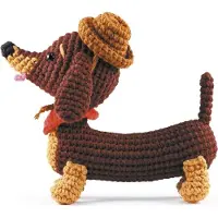 Graine Créative Kit Crochet Amigurumi Elémentaire mon cher Teckel - (...) - Rouge