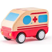 Woody Ambulance automobile avec sons et lumières, volant d'inertie