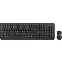 NGS Cocoa Kit, QWERTY, PT, Full size (100%), Cable, USB, QWERTY, Black, Includes mouse