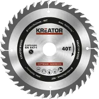 Kreator Lame de scie circulaire Ø 140 x 20 x 2 mm 40 dents pour scie circulaire à bois