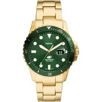 Fossil Montre à affichage analogique or / vert foncé