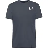 Under Armour T-Shirt fonctionnel 'Heatgear Fitted' gris foncé / blanc