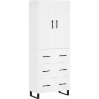 vidaXL Highboard blanc 69,5x34x180 cm Bois composite