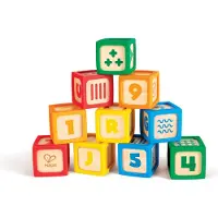 Hape Pierres de jeu ABC, briques de construction, 0,5 an(s), silicone, bois, 10 pièce(s)