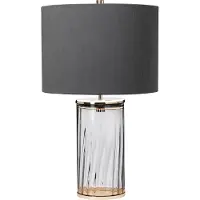Quintiesse Lampe de table, nickel, acier, verre, H 60,4 cm