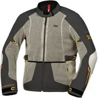 IXS Tourster-BigAir 1.0, veste en textile ,Gris/Gris Foncé/Orange ,M