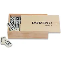 Engelhart jeu de dominos double 9 dans boîte en bois jouet classique
