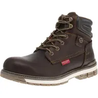 Dockers by Gerli Bottines à lacets marron châtaigne / brun foncé / rouge