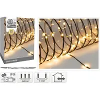 Koopman Cluster éclairage de Noël 480 LED fil 36 mètres lumière blanche extra chaude