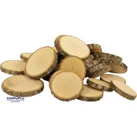 WEPLAY 310065 Rondelles de bois naturel, grand Ø 6-9 x 0,5 cm, naturel (1 Kg)