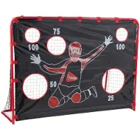 Hudora But de hockey But de sport avec écran à points rouge noir aluminium