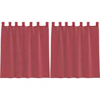 vidaXL Voile Rideaux avec poches pour tringles 2 pcs. Bordeaux
