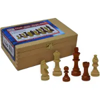HOT Games Échiquier. Bois nu/br. L. Caisse Kh.89 Mt.5