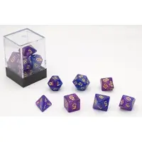 HOT Games Jeu de dés Stardust violet - 7 pièces en plastique pour jeux