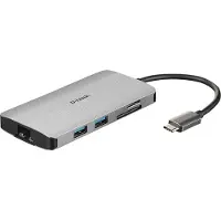 D-Link DUB-M810 DUB-M810 8-in-1 USB-C Hub mit HDMI/USB-PD/GBE/SD-R. retail