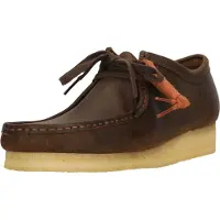Clarks Chaussure à lacets 'Wallabee Beeswax' marron