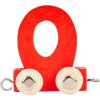Small Foot - Train de lettres en bois rouge - o - 12 pièces