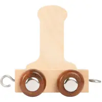 Small Foot - Train de lettres en bois, lettre I, lot de 12 pièces, jouet