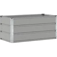 vidaXL Jardinière Gris Clair 100 X 50 X 45 Cm Acier Galvanisé