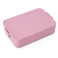 Brabantia Lunchbox Make & Take 25.5 x 16.7 x 6.2 cm, Pink, Lunch box, Pink, Rose