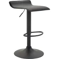 CLP Tabouret de bar Dyn V2, revêtement en similicuir, réglable en hauteur et pivotant | Couleur : noir. Structure : noire