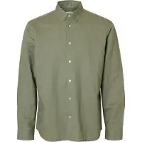 Selected Coupe Classique Chemise En Lin Mélangé Homme Gris L