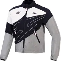 Alpinestars Veste de moto textile Stella Moshell pour femme, noir/gris/blanc, XL