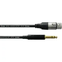 Cordial Câble Audio XLR Femelle/jack Mâle Stéréo 1,5 M