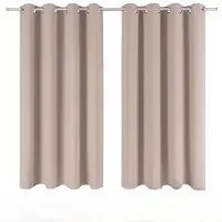 Blumtal set de 2 rideaux : opaques & thermiques - protection contre le froid - taupe