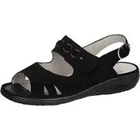Waldlaufer Sandales 'Sandale Damen 210004 191 001 Echtleder in schwarz' noir