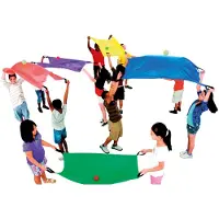 Spordas Set de jouets en parachute - 2 personnes - Set de 6 - Teamwork