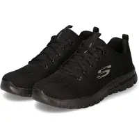SKECHERS Baskets basses 'Graceful Get Connected' gris / noir