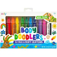 Ooly Kit de maquillage - craies pour le visage et le corps Body Doodlers - 12 couleurs - temporairement lavable