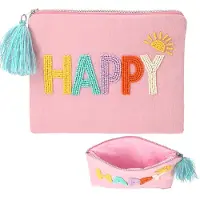 Depesche TOPModel Juicy - Trousse de toilette rose, brodée de perles