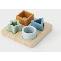 TickiT Silicone Puzzle de forme Jouets éducatifs - Couleurs neutres