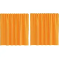vidaXL Voile Rideaux avec poches pour tringles 2 pcs. Orange