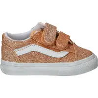 Vans Baskets basses enfant Old Skool V GLITTER Apricot Glow filles - Doré - 21