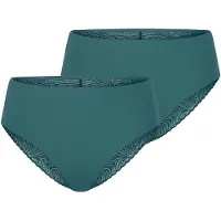 Schiesser Slip ' Invisible Soft Lace ' vert / pétrole
