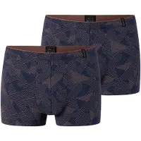 Schiesser Boxers ' Long Life Soft ' bleu foncé