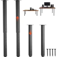 Vevor Pieds de Table Réglables en Hauteur 610-1016 mm Lot de 4