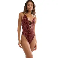 Triumph Swimwear Maillot de bain ' Red Label Midnight Swim ' brun foncé / orange foncé